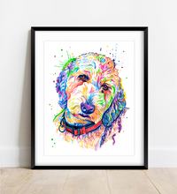 Load image into Gallery viewer, GoldenDoodle - Watercolor Print
