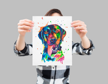 Load image into Gallery viewer, Black Lab - Watercolor Print