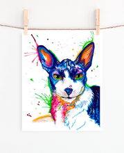 Load image into Gallery viewer, Cornish Rex Cat - Watercolor Print