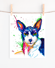 Load image into Gallery viewer, Cornish Rex Cat - Watercolor Print

